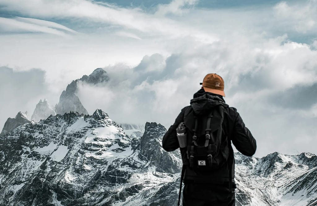 Photo by Lucas Suárez en pexels- A Person Standing in Mountains in Winter. El Chalten, Santa Cruz, Argentina 3