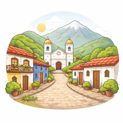 Charming village at the mountain's foot (1) 512x 512