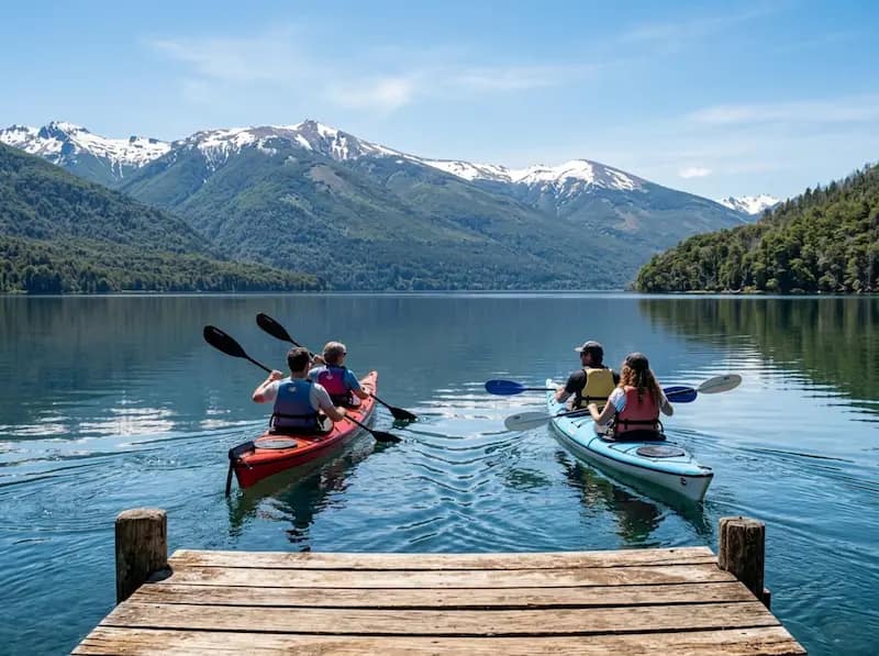 Excursión en Kayak por el Lago Gutiérrez, cerca de la ciudad de Bariloche Excursión en Kayak por el Lago Gutiérrez, cerca de la ciudad de Bariloche